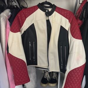 ZARA moto jacket faux leather